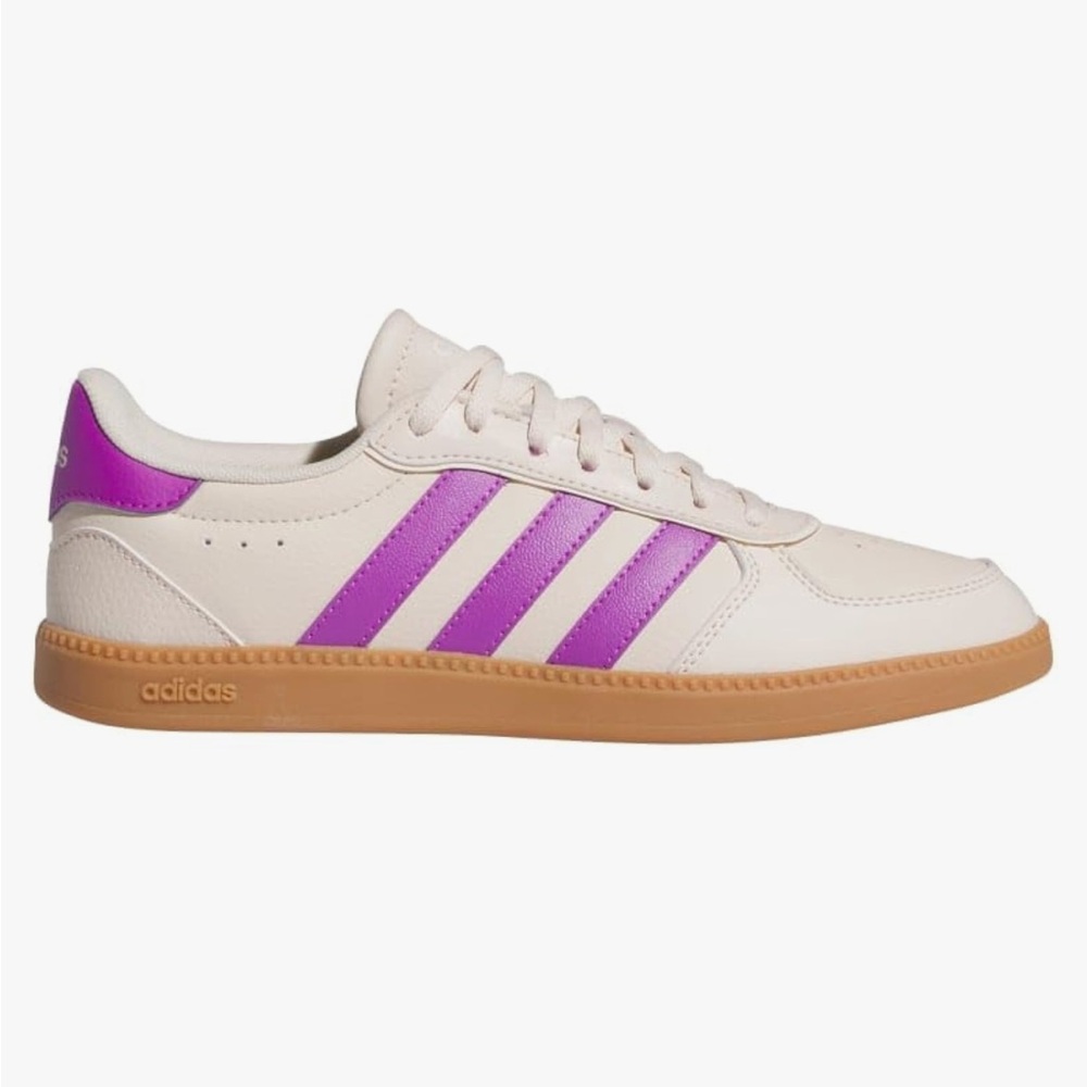 Adidas Breaknet Sleek Color: Halo Ivory/Purple Burst/Wonder Wht 6.5 runs BIG